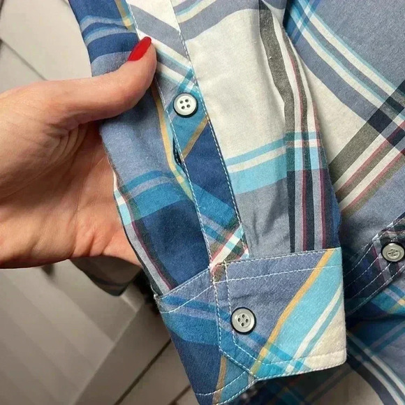 O’Neill Long Sleeve Plaid Button Down Shirt Size Medium - Picture 7 of 11